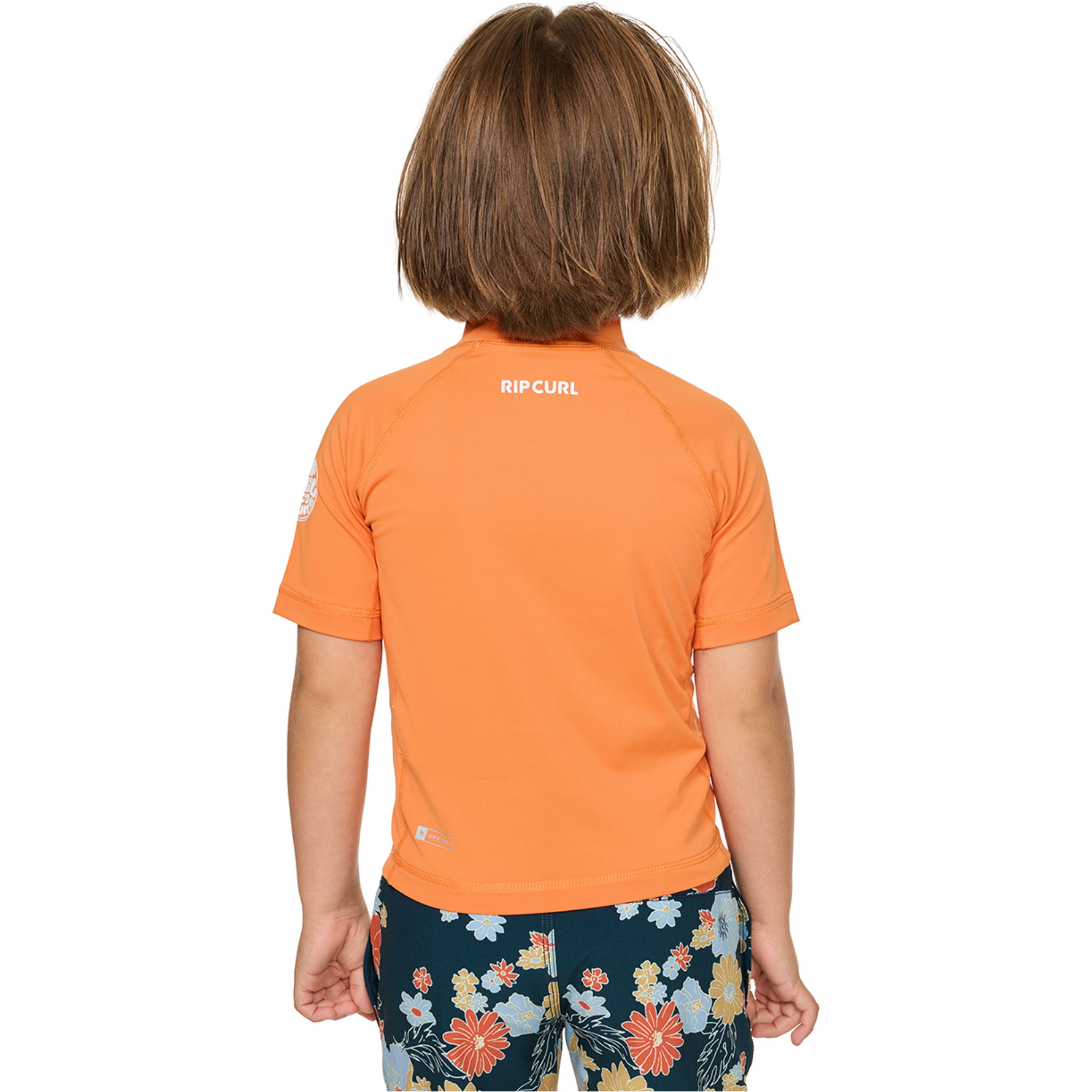 2026 Rip Curl Da Bimbo Canotta In Lycra A Maniche Corte Waves UPF 136TRV - Vitamin C